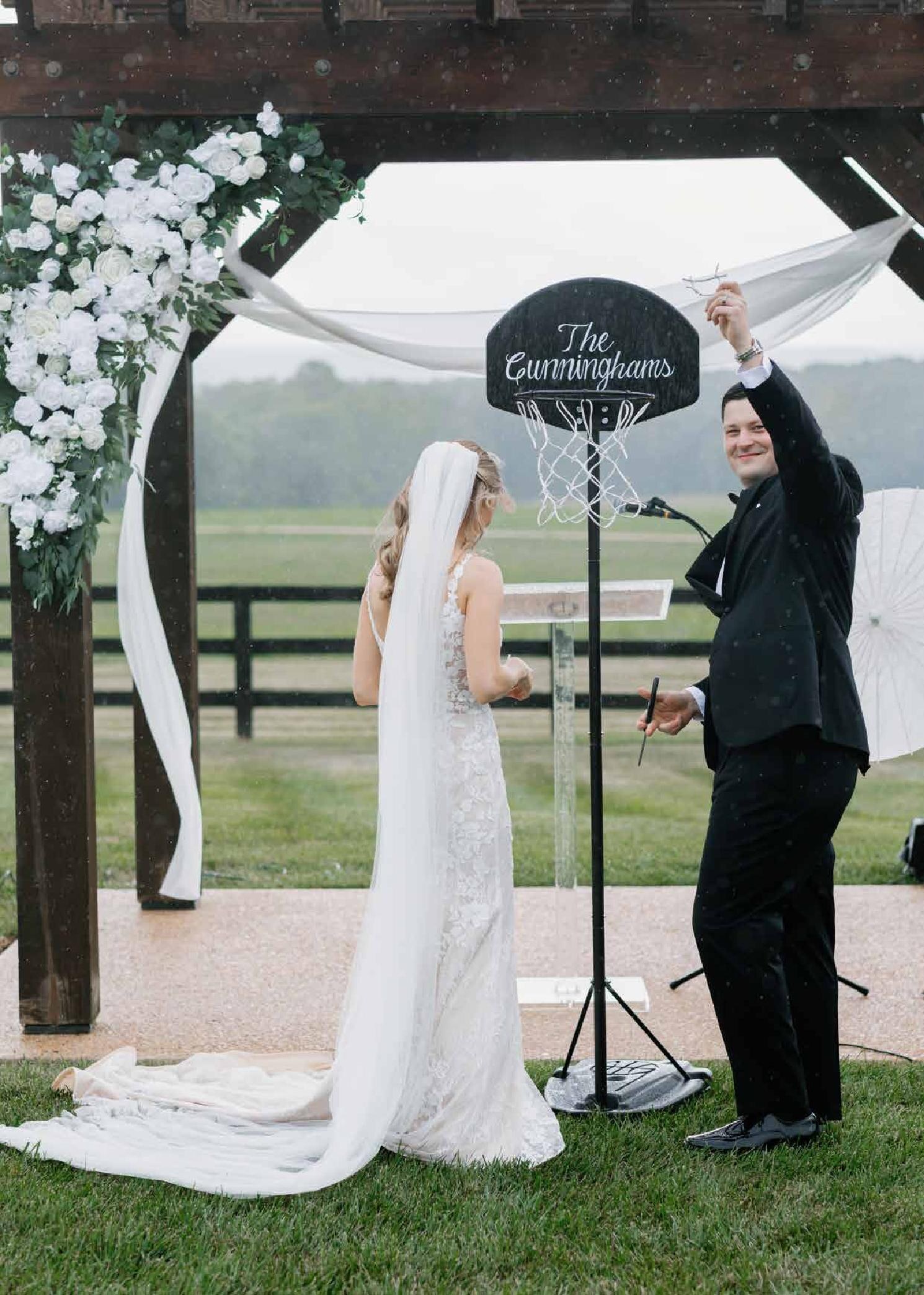 Wedding act of unity basketball backboard ceremony piece